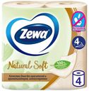 Туалетная бумага Zewa Natural Soft 4 слоя 4 рулона