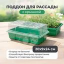 Поддон для рассады с крышкой, АгроСнабРитейл, 20х9х34 см