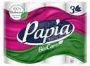 Бумага туалетная Papia BioCare белая с тиснением и перфорацией 12рулонов
