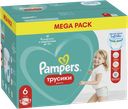 Подгузники-трусики PAMPERS 6 Extra Large (15+кг), 76шт