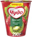 Йогурт ЧУДО клубника-киви, 2,5%, 290г