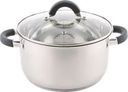 Кастрюля HOMECLUB Comfort, с силиконовыми ручками, нержавеющая сталь, индукция, 4.5л Арт. GS-6