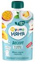 Пюре детское Десерт с молоком и сахаром Фрутоняня 90г яблоко, персик и маракуйя