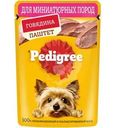 Корм влажный Pedigree Паштет с говядиной для взрослых собак миниатюрных пород 80г