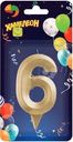 Свеча Хамелеон Грань цифра 6 1шт.
