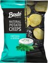 Чипсы картофельные BRUTO со вкусом сметаны и зелени, 120г