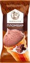 Мороженое BURЁNKA CLUB Пломбир шоколадный 15%, без змж, вафельный стаканчик