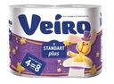 Бумага туалетная Veiro Standart Plus Белая 4 рулона 2 слоя