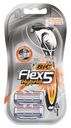 Бритва мужская-ручка + 2 сменные кассеты «Flex 5 Hybrid» Bic