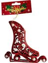 Ёлочное украшение Конёк красный, 14см
