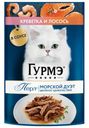 Корм для кошек Гурмэ Перл Морской дуэт нежное филе в соусе 75г со вкусом креветки и лосося