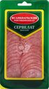 Колбаса копчено-вареная МК ВЕЛИКОЛУКСКИЙ Сервелат Финский, нарезка, 150г