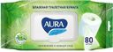 Влажная туалетная бумага AURA ULTRA COMFORT с крышкой, 80 шт