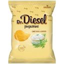 Чипсы Dr. Diesel со вкусом Сметана и укроп рифленые из натурального картофеля, 120г