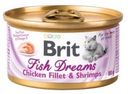 Консервы Brit для кошек, куриное филе и креветки, 80 г