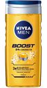 Гель для душа Nivea Men Boost 3в1 для тела-лица-волос, 250мл