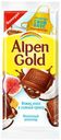 Шоколад молочный "Альпен Гольд" с сушеным инжиром, кокосовой стружкой и соленым крекером, 85г