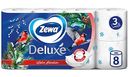 Туалетная бумага Zewa Deluxe белая 3 слоя, 8 рулонов