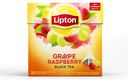Чай Lipton Grape Raspberry черный, виноград, малина, 20х1.8 г