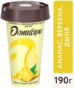 Коктейль «Даниссимо» кисломолочный йогуртный с ананасом экстрактом вербены и со вкусом дыни 2.7%, 190 г