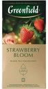 Чай Greenfield Strawberry Bloom с ароматом клубники и розы чёрный, 25х1.5г