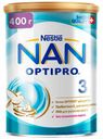 Детская смесь NAN 3 Optipro молочная сухая для роста иммунитета и развития мозга с 12 месяцев БЗМЖ 400 г
