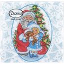 Салфетки бумажные Desna Новый год 1 слой рисунок в ассортименте, 24 см, 40шт.