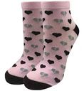 Носки женские сердца, цвет розовый, 23р-р