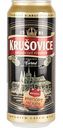 Пиво Krusovice Cerne Original тёмное фильтрованное в банке 3,8 % алк., Чехия, 0,5 л