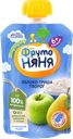 Пюре ФРУТОНЯНЯ. Яблоко-груша, с творогом, 90г