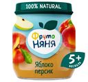 Пюре ФрутоНяня яблоко-персик с 5 месяцев, 100г