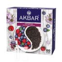 Чай AKBAR Малина и черника, черный пакетированный 100х1,5г