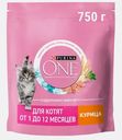 Сухой корм для котят с курицей и злаками Purina ONE 750г