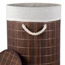 Корзина для белья Selecta 35x35x60 см из бамбука коричневого цвета