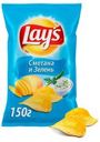 Чипсы Lay's картофельные, сметана и зелень, 150 г