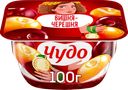 Десерт творожный ЧУДО Творожок взбитый двухслойный Вишня, черешня 4%, без змж, 100г