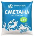 Сметана Молочная Речка 15% БЗМЖ 450 г