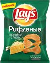 Чипсы Lay's Рифленые Нежный сыр с луком, 90 г