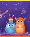 Тетрадь ученическая, клетка, Монстрики, 18л