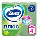 Туалетная бумага Zewa Плюс Яблоко, 2 слоя 4 рулона