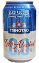 Напиток пивной Tsingtao Zero Lager светлый фильтрованный пастеризованный, 330мл