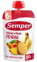 Пюре фруктовое Semper Персик и Банан С Печеньем с 6 месяцев, 100г