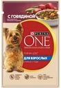 Влажный корм Purina One Мини с говядиной, картофелем и горохом для собак 85 г