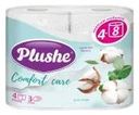 Туалетная бумага "Comfort Care", Plushe, 3 слоя, 4 рулона