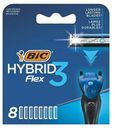 Кассеты для бритвенного станка Bic Flex 3 Hybrid 3 лезвия 8 шт