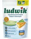Капсулы для стирки белого и цветного белья 2 в 1 Ludwik Sensitive, 10 шт.
