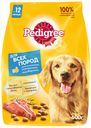 Сухой корм Pedigree для взрослых собак всех пород полнорационный с говядиной 600 г