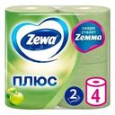 Туалетная бумага Zewa Плюс Яблоко, 2 слоя 4 рулона
