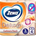 Туалетная бумага Zewa Deluxe Персик 3 слоя 4шт