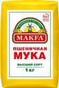 Мука пшеничная MAKFA хлебопекарная высший сорт, 1кг